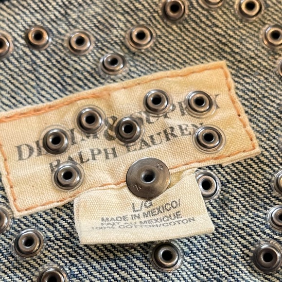 DENIM & SUPPLY RALPH LAUREN Relaxed Trucker Distressed Denim vest size L - Picture 5 of 13